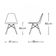 Conjunto De Mesa De Jantar Eames Eiffel 90cm 4 Cadeiras