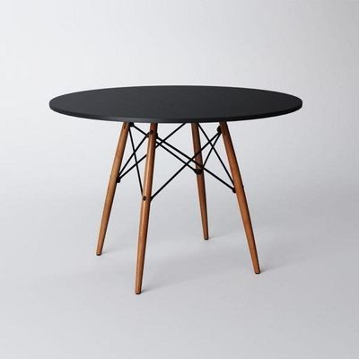 Conjunto De Mesa De Jantar Eames Eiffel 90cm 4 Cadeiras