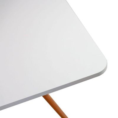 Conjunto Mesa Jantar Eiffel 80cm Branco Mdf 4 Cadeiras