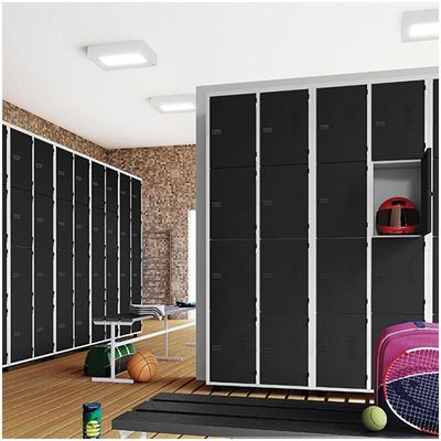 Armário Roupeiro Aço 8 Portas Guarda Volume Ea702 Preto