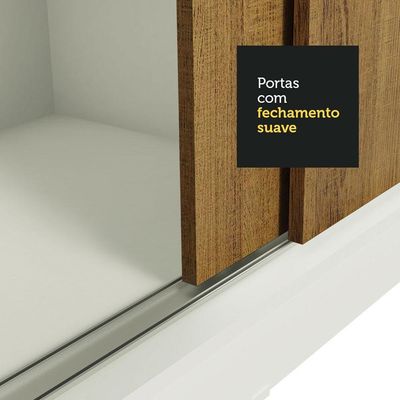 Guarda-roupa Casal Austin 4 Portas 3 Gavetas Branco