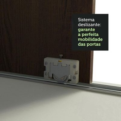Guarda-roupa Casal Austin 4 Portas 3 Gavetas Branco