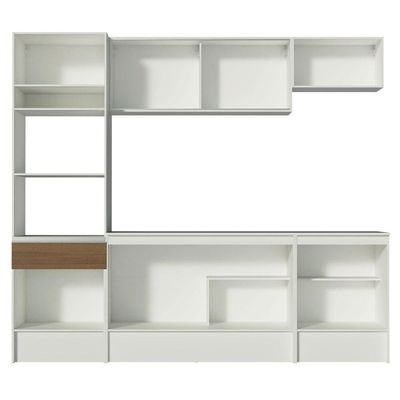Armário de Cozinha Topazio com Balcão e Tampo Branco Rustic