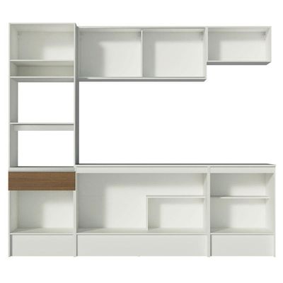 Armário de Cozinha Diamante com Balcão e Tampo Branco Rustic