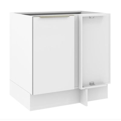 Balcão 1 Porta (sem Tampo) Branco/Branco Veludo