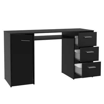 Escrivaninha para Computador Alaska 3 Gavetas Preto