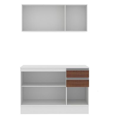 Cozinha Compacta Madesa 120 Cm Modulada Com Balcão E Tampo