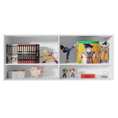 Armário Aéreo Para Quarto Com Nicho E Prateleira 120cm Branco Madesa Branco