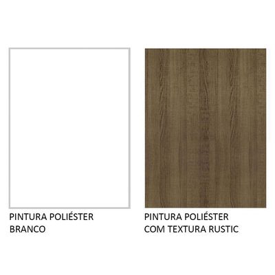 Cozinha Compacta Topazio Pop com Armário Branco Rustic