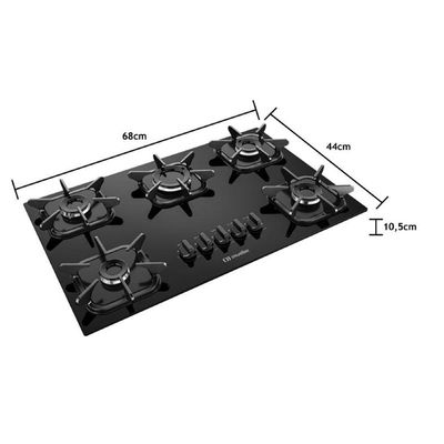 Cooktop Mueller 5 Bocas com Queimador Ultra Chama Bivolt