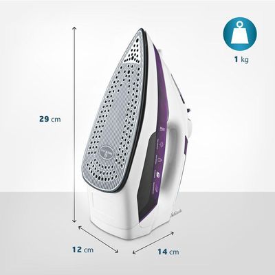 Ferro A Vapor Mondial Ceramic Express F-40 Branco/Lilás 127V 110V