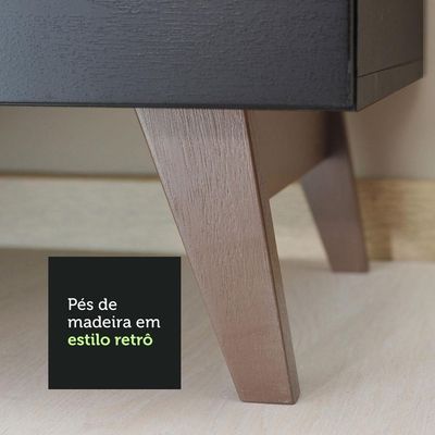 Cozinha Completa Madesa Reims com Armário e Balcão Preto