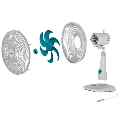 Ventilador De Mesa Ultra V-30-6p 30cm 6 Pás 3 Velocidades 50w Branco Com Azul 127 V