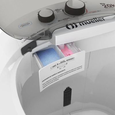 Lavadora Semiautomática Tanquinho Mueller 20kg Branco 127 V