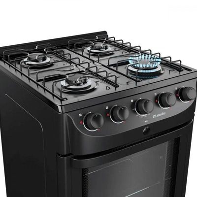 Fogão Mueller 4 Bocas Com Mesa Esmaltada Mfi4bc Preto Bivolt
