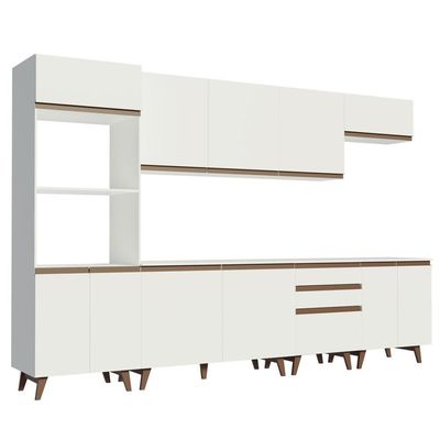 Cozinha Completa Reims com Armário e Balcão Branco Madesa