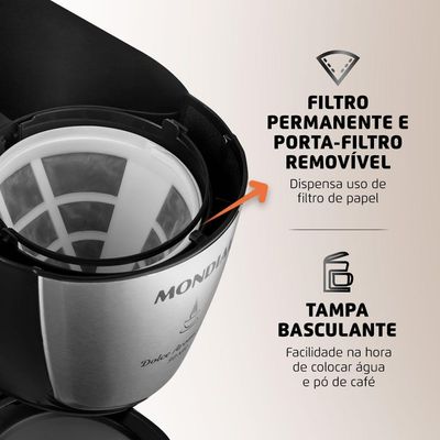 Cafeteira Elétrica Mondial Dolce Arome C-37ji-30x 127v preto 110V
