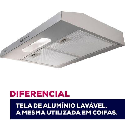 Depurador Slim Suggar DPS161PR/DPS162PR 60cm 3 Velocidades Prata 220V