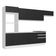 Armário De Cozinha Completa 100% Mdf 330cm 06 Branco/preto