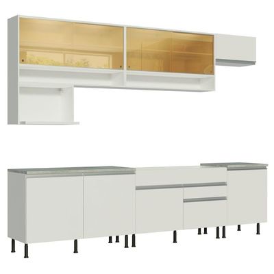 Cozinha Completa Verona Armário/Balcão s/ Tampo e Pia Madesa