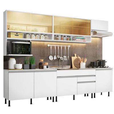 Cozinha Completa Verona Armário/Balcão s/ Tampo e Pia Madesa