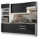 Armário De Cozinha Completa 100% Mdf 250cm 03 Branco/preto