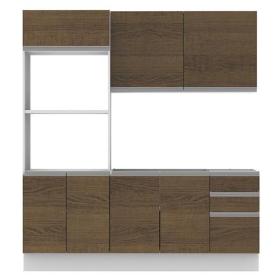 Cozinha Acordes Glamy Rustic MDF 2 Gavetas 8 Portas Madesa