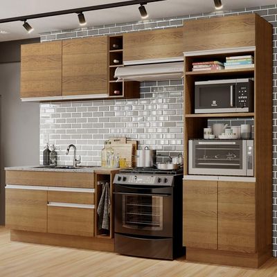 Cozinha Completa Cristal Armário e Balcão (sem Tampo E Pia)