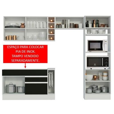 Cozinha Completa com Armário e Balcão (sem Tampo e Pia)