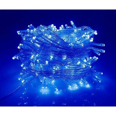 Cascata Pisca 320 Leds Azul Natal Fio Branco De 3x2m E 220v