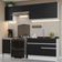 Armário De Cozinha Completa 240Cm Branco/Preto Madesa