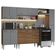 Armário De Cozinha Compacta 261 Cm Rustic/cinza Emilly Madesa 09 Rustic/cinza