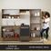 Armário De Cozinha Compacta 229cm Com Pia Rustic/cinza Emilly Madesa 10 Rustic/cinza