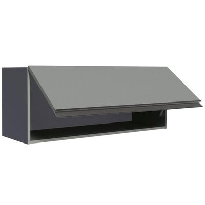 Armário Aéreo 80 Cm 1 Porta Basculante Cinza Nice Cinza