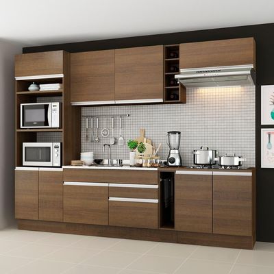 Cozinha Completa Vicenza Rodapé Rustic Armário Balcão Madesa