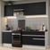 Armário De Cozinha Completa 240Cm Branco/Preto Glamy Madesa