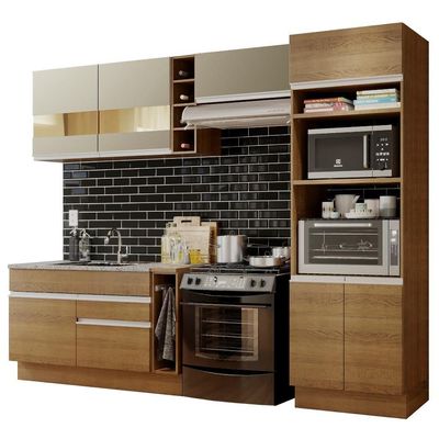 Cozinha Completa Cristal Armário e Balcão (sem Tampo E Pia)