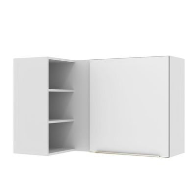 Armário Aéreo Com Adega Acoplada 1 Porta Branco/Branco