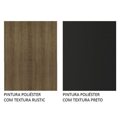 Cozinha Completa 180004 Com Armário E Balcão Rustic/Preto