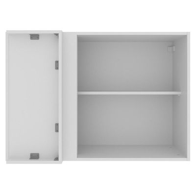 Armário Aéreo de Canto Glamy 100%MDF 1Porta BR/Rustic Madesa