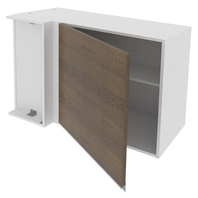 Armário Aéreo de Canto Glamy 100%MDF 1Porta BR/Rustic Madesa