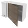 Armário Aéreo de Canto Glamy 100%MDF 1Porta BR/Rustic Madesa