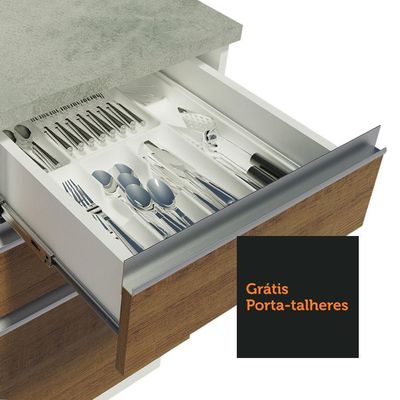 Cozinha Completa 329001 Com Armário E Balcão Branco/Rustic