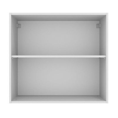 Armário Aéreo 70 Cm 2 Portas Branco/Preto Branco/Preto