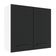 Armário Aéreo 70 Cm 2 Portas Branco/Preto Branco/Preto