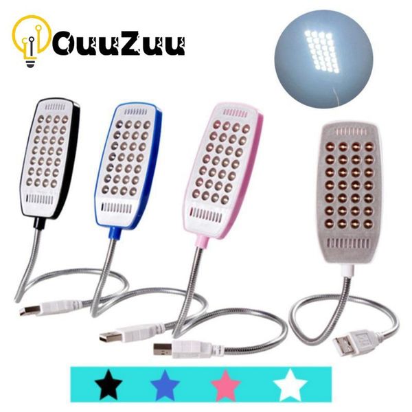 Luz de Livro LED USB 4 Cores, Lâmpada de Mesa Ultra Brilhante branco