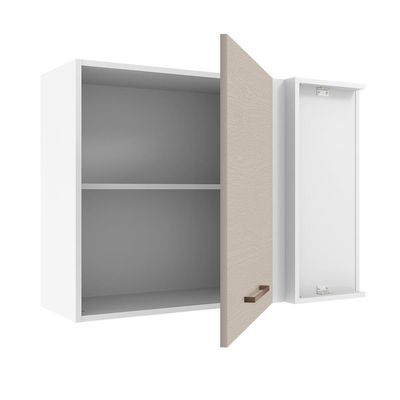 Armário Aéreo De Canto 1 Porta Agata Madesa Branco/crema