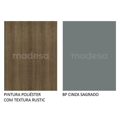 Armário Aéreo Madesa Agata 40 Cm 1 Porta Rustic/cinza