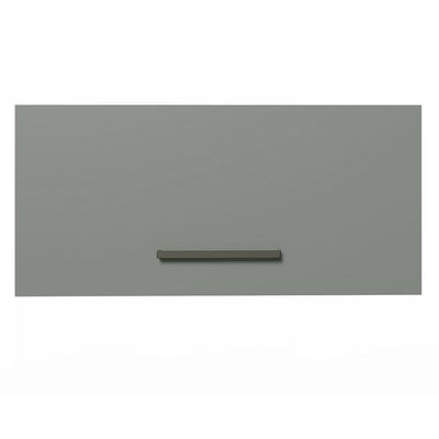 Armário Aéreo de Cozinha Agata 70cm 1 Porta Branco Cinza