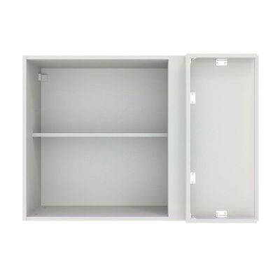Armário Aéreo de Canto Madesa Agata 1 Porta Branco Cinza